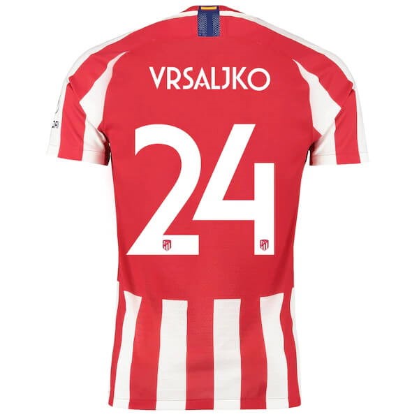 Tailandia Camiseta Atletico Madrid NO.24 Vrsaljko 2019-20 Rojo